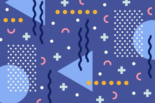 Abstract seamless pattern with colorful geometric shapes vector