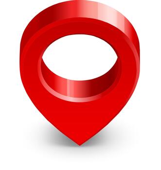 Red 3D map pin pointing location concept vector