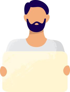 hombre participación blanco firmar presentación vacío Copiar espacio vector