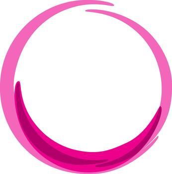 Pink abstract circle creating dynamic frame element vector