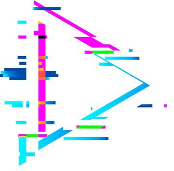 Abstract digital glitch art with colorful geometric shapes vector