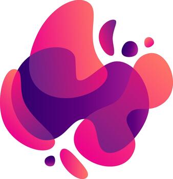 Abstract fluid shapes creating vibrant gradient background design vector