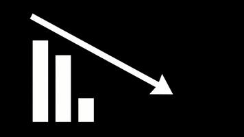elegant vit minskande bar Diagram sammansättning med enkel minimal layout video