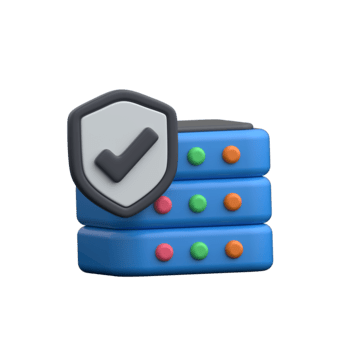 data server med skydda, begrepp 3d illustration av data säkerhet png