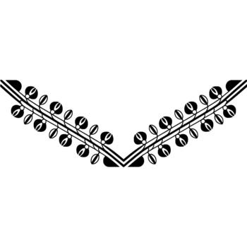 minimalista decorativo frontera inspirado por estilizado botánico ramas con repitiendo circular elementos y agudo angular acentos vector