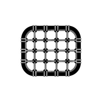 un minimalista representación de un tejido modelo presentando un redondeado rectángulo contorno vector