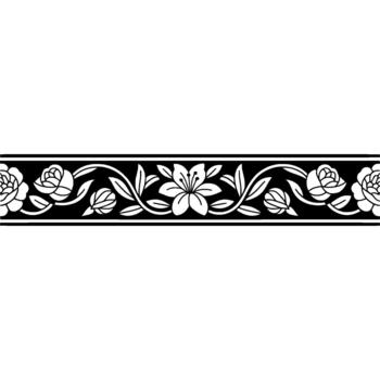 un elegante floral ornamental frontera presentando estilizado rosas lirios y arremolinándose vides creando un decorativo modelo adecuado para Clásico o clásico aplicaciones vector