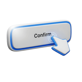 confirmar botón con flecha cursor para usuario interfaz diseño elemento png