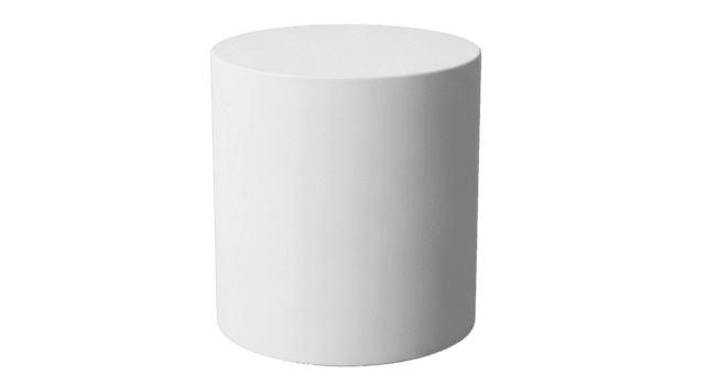 vit cylinder objekt med subtil skuggning på en mörk bakgrund isolerat på en transparent bakgrund png