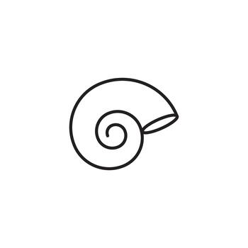 Isolated Grape Snail Shell on White Background vector