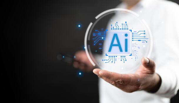 Artificial Intelligence, technology smart robot AI, artificial intelligence by enter command prompt. photo