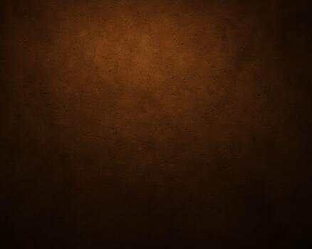 Dark brown concrete wall background with vignette lighting, grunge texture and warm backdrop for banner design photo