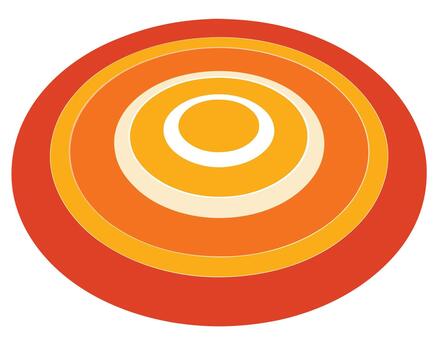 Colorful Target Design with Concentric Circles on White Background vector