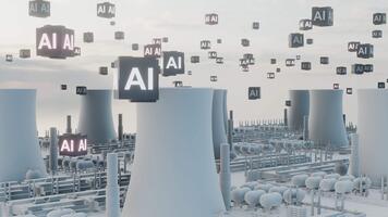 masivo nuclear energía cuadrícula potenciando ai sistemas con flotante digital datos bloques video
