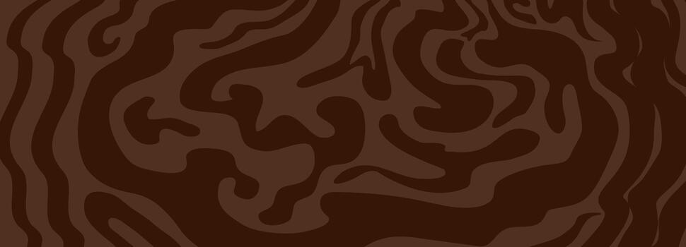 Creamy coffee pattern with soft drips and swirling flows. Light brown seamless background with organic shapes. Stock illustration in modern style. vector