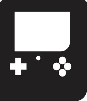 Black and White Game Console in Minimalist Style vector