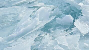 en närbild av de renaste frysta is, helt och hållet transparent. is strukturera och global uppvärmningen video