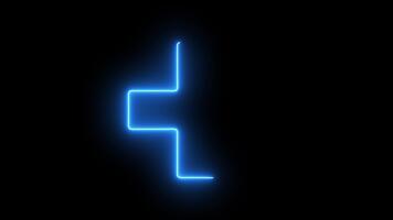 neon linje plus symbol, företag räkning Lägg till rörelse animering isolerat på svart bakgrund video