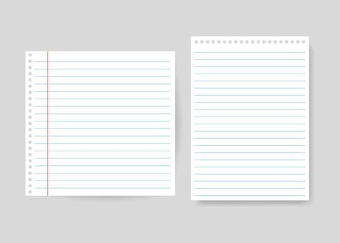 blanco cuaderno papel sábana con líneas valores ilustración vector