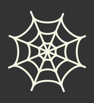 Spiderweb inspired geometric web pattern with radial curved lines in symmetrical abstract design vector