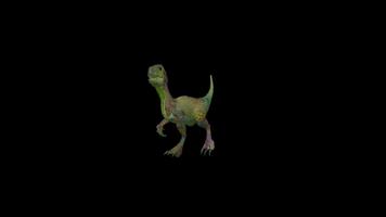 dinosaurio caminando animación lazo 3d resumen video