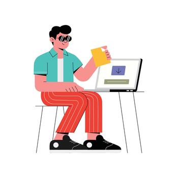 File Upload Flat Illustration EPS 10 File vector