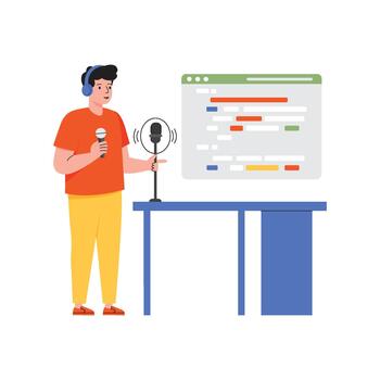 inteligente codificación plano ilustración eps 10 archivo vector