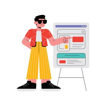 ui prototipos plano ilustración eps 10 archivo vector