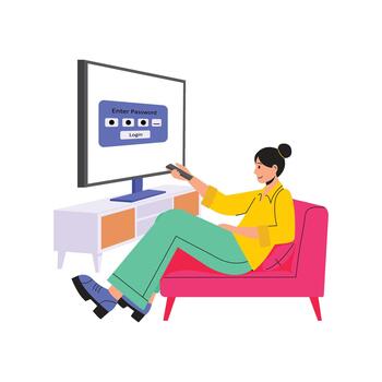 Logging Password Flat Illustration EPS 10 File vector