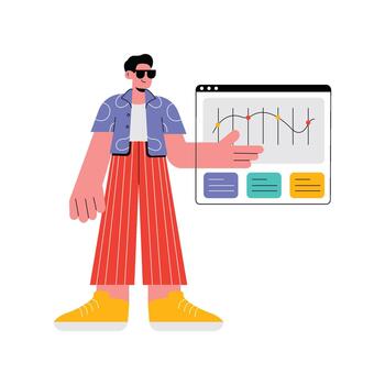 grafico prueba plano ilustración eps 10 archivo vector