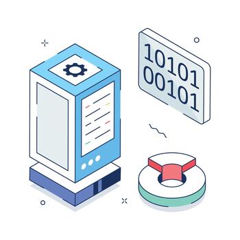 Modern server with binary data vector