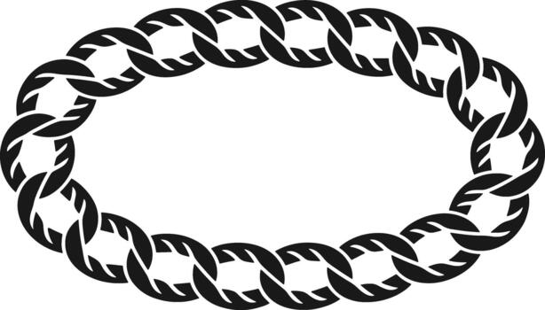 negro y blanco enclavamiento cadena modelo en blanco antecedentes vector