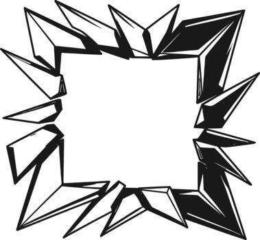 Geometric Black and White Star Pattern with Sharp Edges and Angular Shapes vector