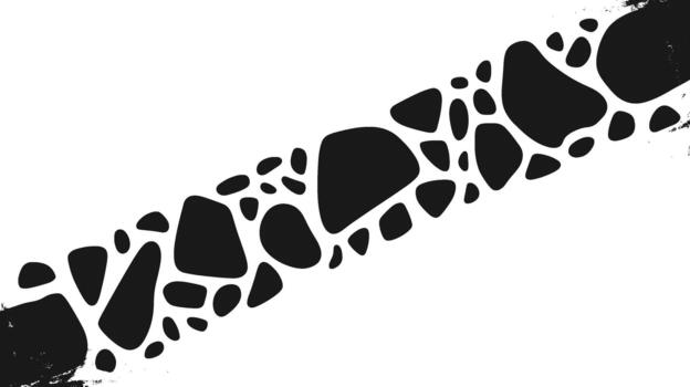 negro y blanco resumen huella modelo en blanco antecedentes vector