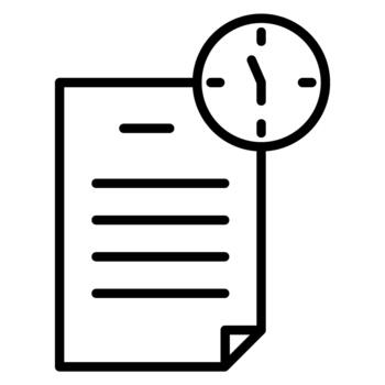 document with clock showing time context usage vector