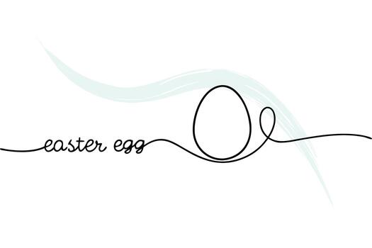 minimalista continuo línea dibujo un Pascua de Resurrección huevo con texto soltero línea vector