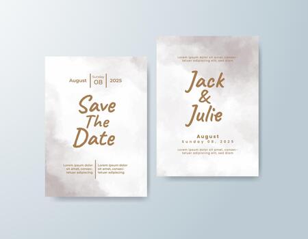 Elegant twilight watercolor splash invitation with smooth color harmony vector