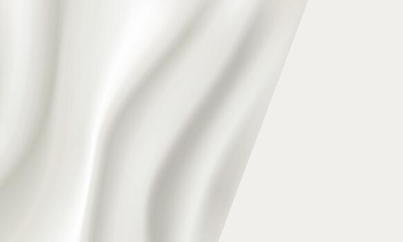 A sample of warm white color, a combination of smooth and draped texture vector