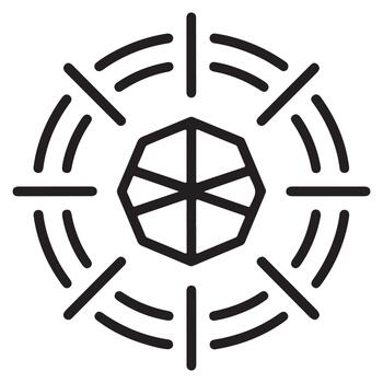 Abstract blockchain compliance icon representing security and regulation isolated on white background vector