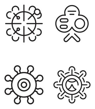 profético artificial inteligencia icono conjunto colección para digital aplicaciones aislado en blanco antecedentes vector