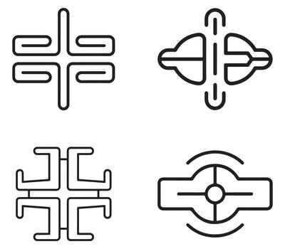 moderno borde informática tecnología icono representando datos Procesando y conectividad aislado en blanco antecedentes vector