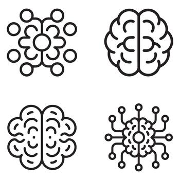 Neural network cyber security defense shield icon isolated on white background vector