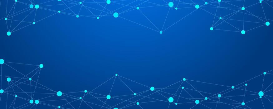 Abstract blue geometric network connect lines and dots. Plexus technology futuristic network background vector