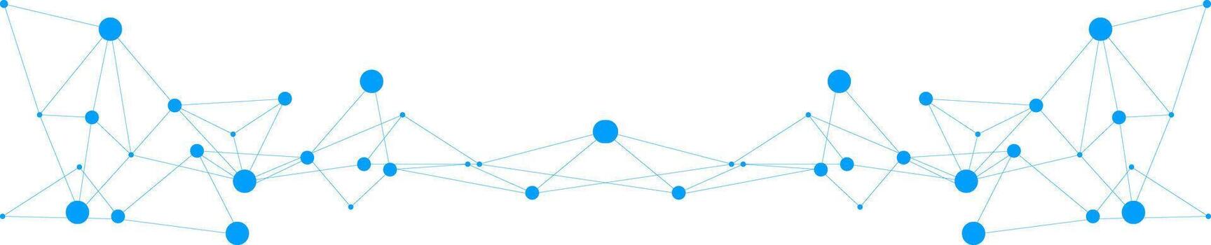 Blue polygon structure network technology connect lines and dots transparent background vector