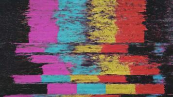 astratto digitale arte con colorato problema tecnico modelli e statico. video