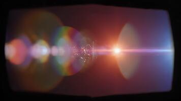 lente razzi e bokeh luci la creazione di un astratto visivo effetto. video