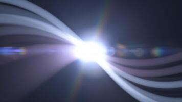 un' luminosa lente bagliore emana a partire dal il sinistra lato di il telaio la creazione di un' luminoso e etereo incandescenza. video