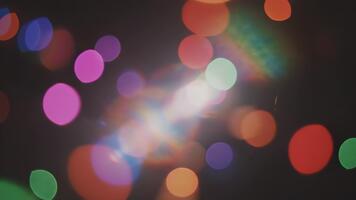 Abstract display of vibrant bokeh lights creating a festive atmosphere. video