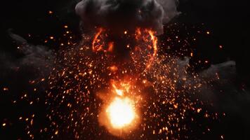 Fiery question mark burning brightly in the darkness, a mysterious symbol of uncertainty and challenge, perfect for adding drama and intrigue to your project video