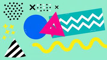 dynamisk abstrakt bakgrund med cirkel, triangel, och Vinka former perfekt för kreativ projekt eller iögonfallande presentationer med ljus färger video